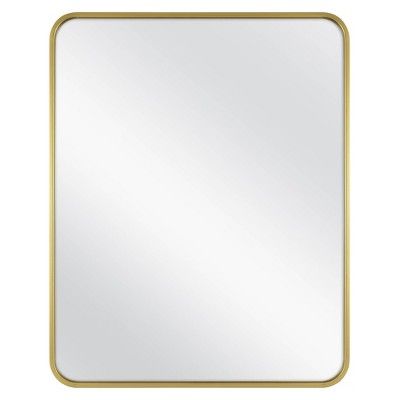 24&#34; x 30&#34; Rectangular Decorative Wall Mirror with Rounded Corners Brass - Project 62&#848... | Target