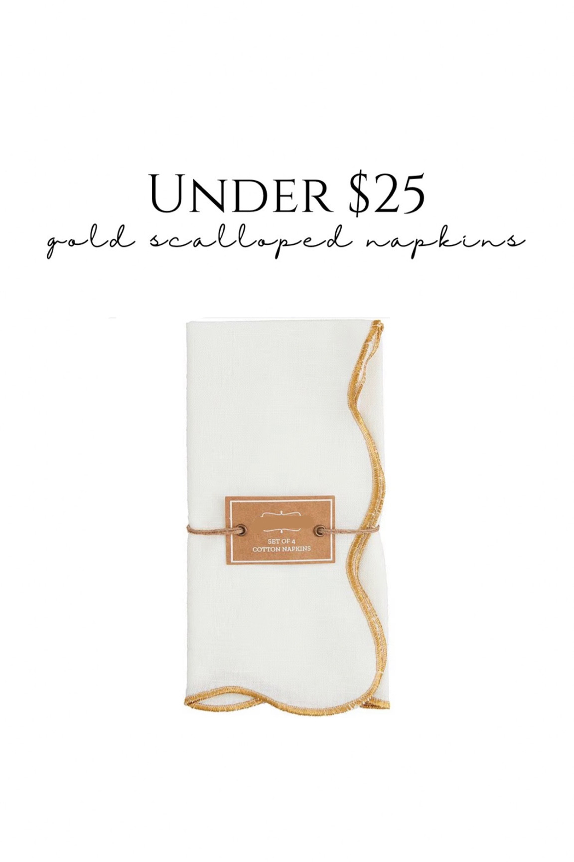 Gold scalloped napkin set perfect for holiday entertaining ✨

#LTKSaleAlert #LTKFindsUnder50 #LTKHome