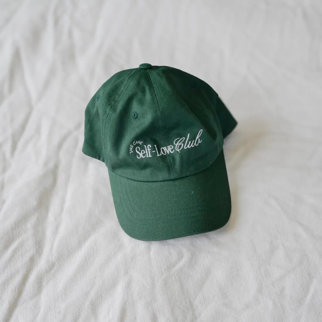 Self-love Club Embroidered Green Hat Preppy Hamptons Tennis Aesthetic Positivity Manifest Mental ... | Etsy (US)