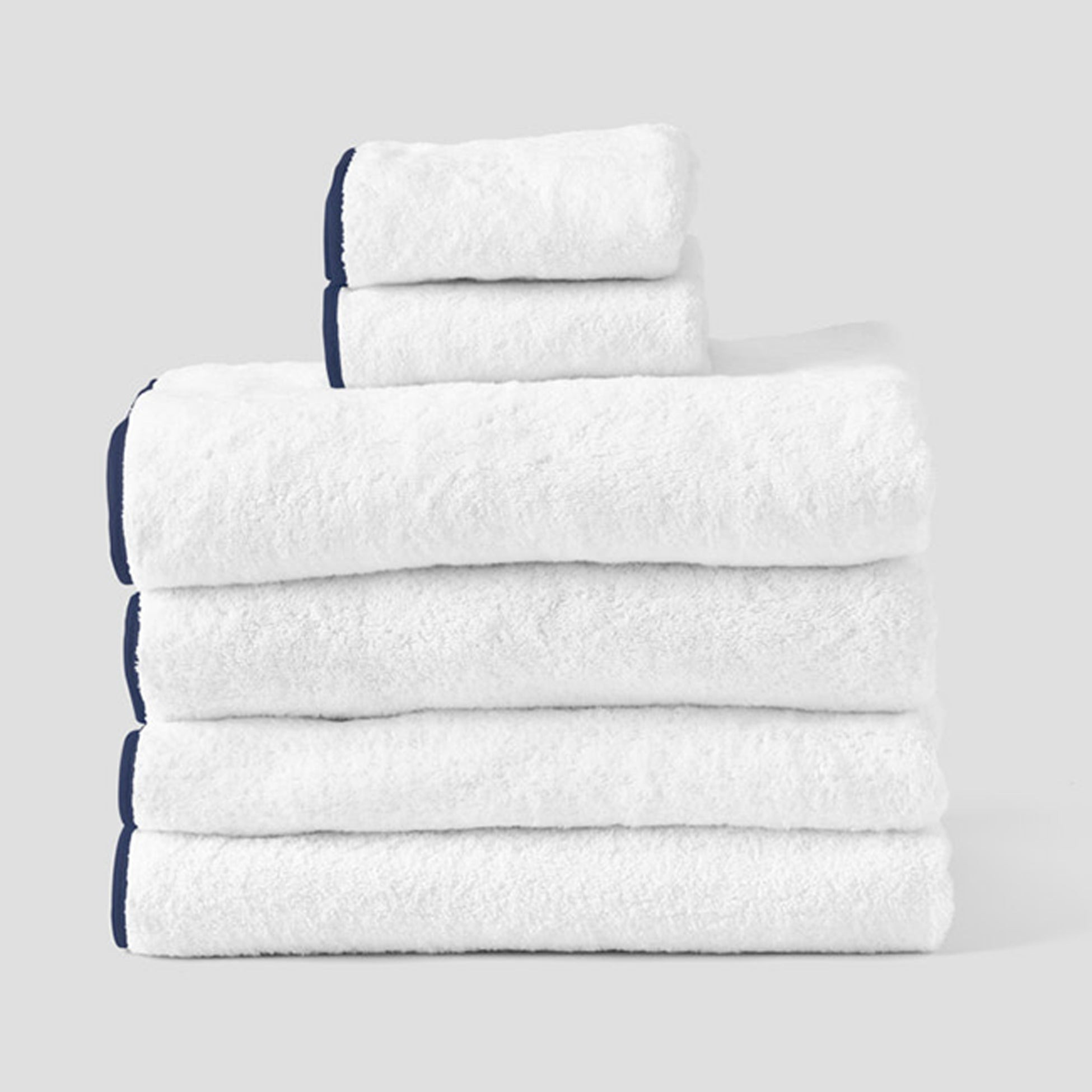 Piped Edge Hand Towels (pair) | Weezie Towels