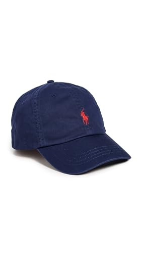 POLO RALPH LAUREN Women's Twill Classic Sport Cap, Newport Navy/RL2000 Red, One Size | Amazon (US)