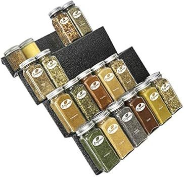 Lynk Professional Spice Rack Tray - Heavy Gauge Steel 4 Tier Drawer Organizer for Kitchen Cabinets,  | Amazon (US)