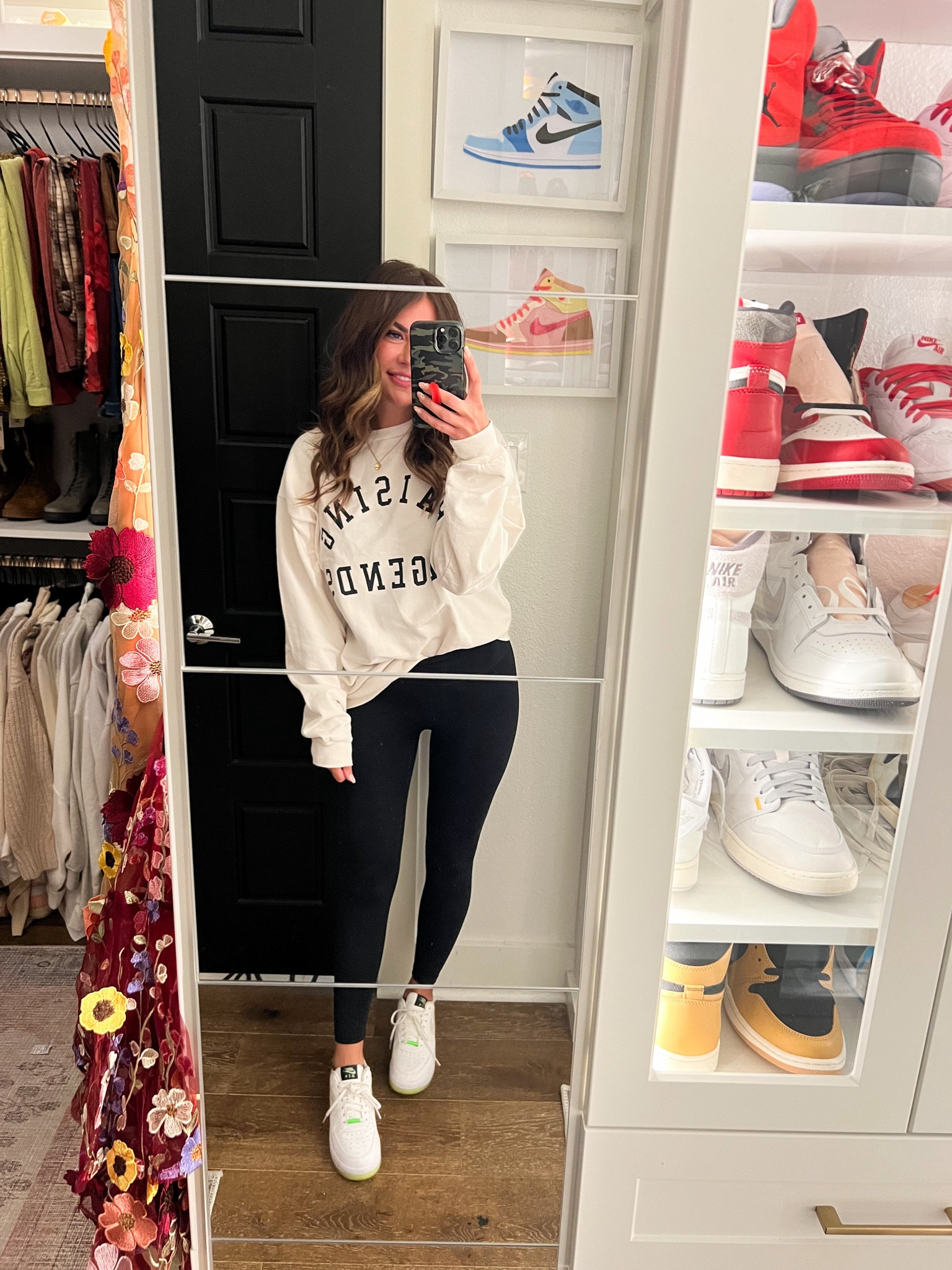 Size small in these leggings, size large in this sweatshirt, use code AMBER15 for my sweatshirt! 

#LTKfindsunder100 #LTKfitness #LTKfamily