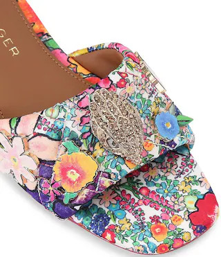 Kensington Floral Ornament Flat Slide Sandals | Dillard's