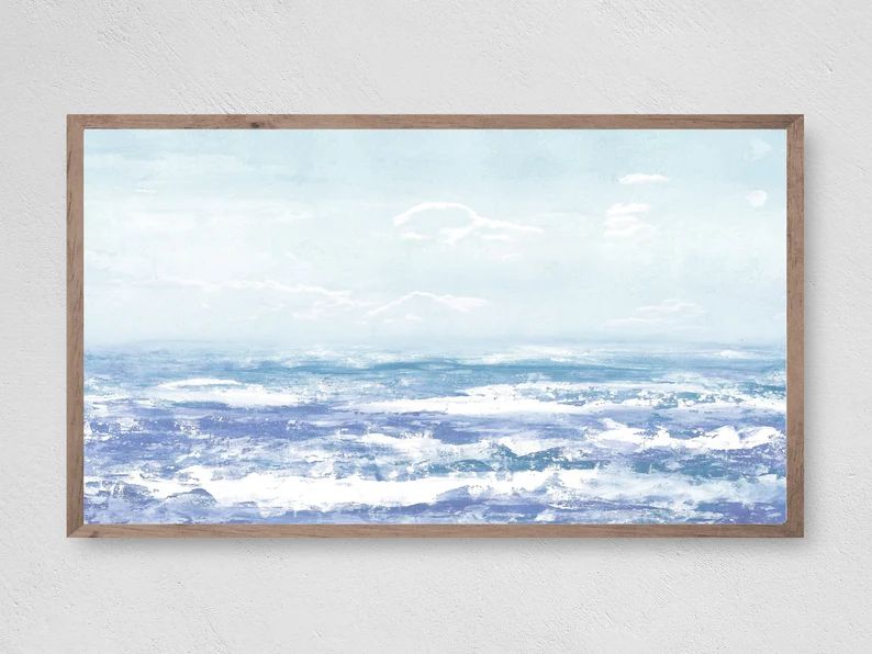 Samsung Frame TV Art Instant Download Abstract Ocean Waves | Etsy | Etsy (US)