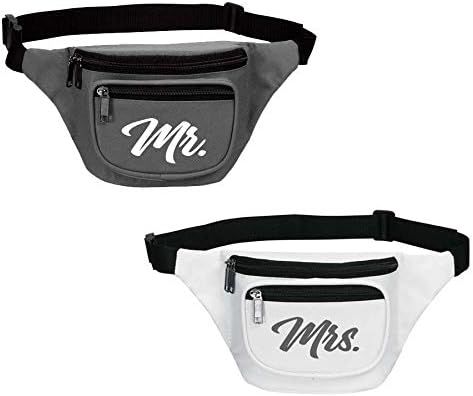 Bride and Groom Fanny Pack Set - Mr and Mrs Wedding Gift - Waist Belt Bag, Phanny Pack for Travel... | Amazon (US)