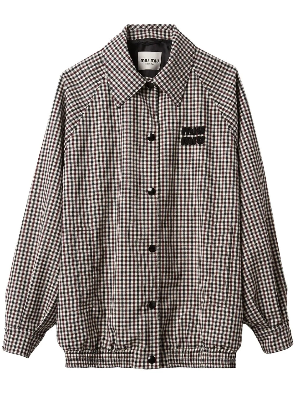gingham blouson jacket | Farfetch Global