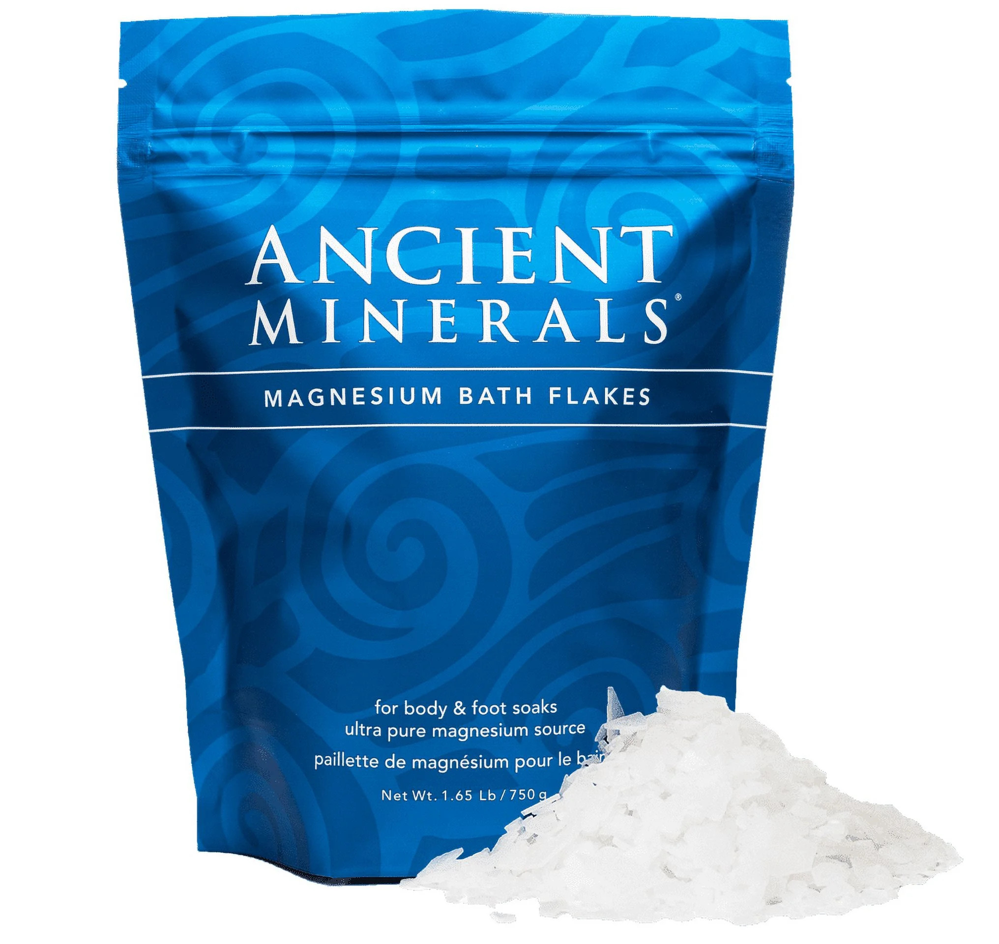 Ancient Minerals Magnesium Bath Flakes for Soaking and Muscle Relief, Unscented, 1.65 lbs | Walmart (US)