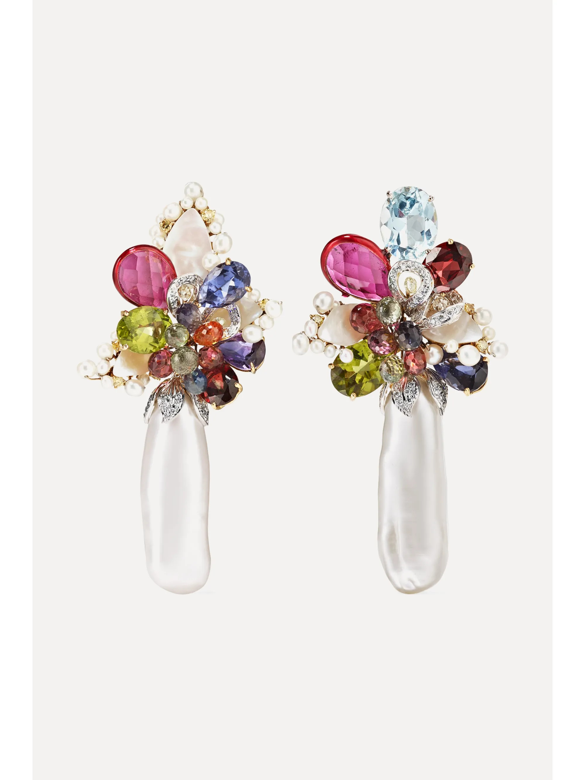 Bina Goenka18-karat gold multi-stone earrings | NET-A-PORTER (US)