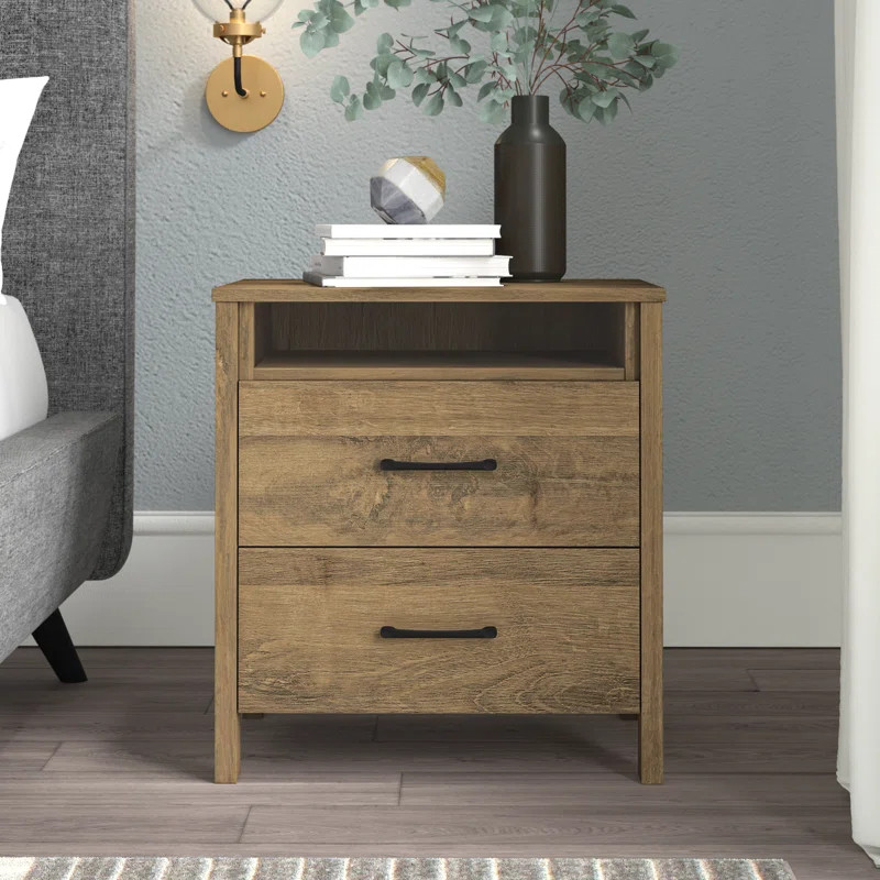 Allysyn 22.7" 2 Drawer Nightstand | Wayfair North America
