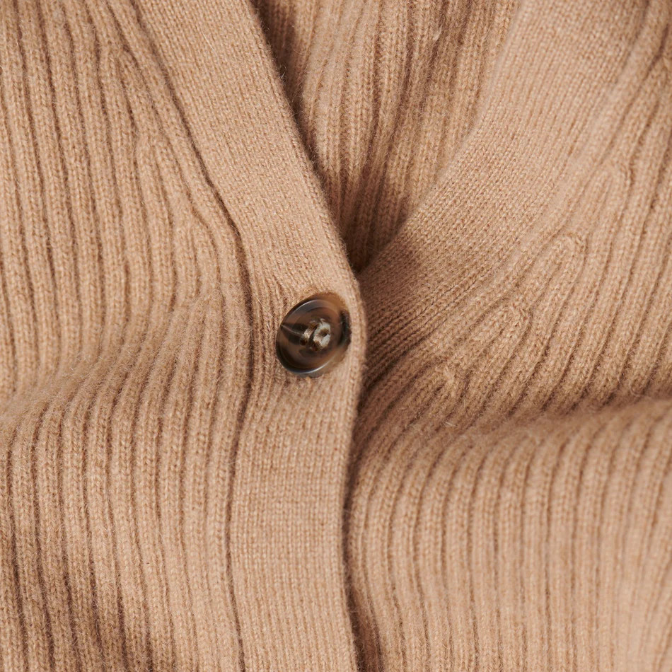 Cashmere Ribbed Cardigan Dress | Naadam