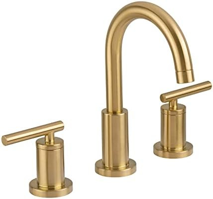 Miseno MNO1343L Mia Widespread Bathroom Faucet - Includes Brass Push-Pop Drain Assembly - Champag... | Amazon (US)