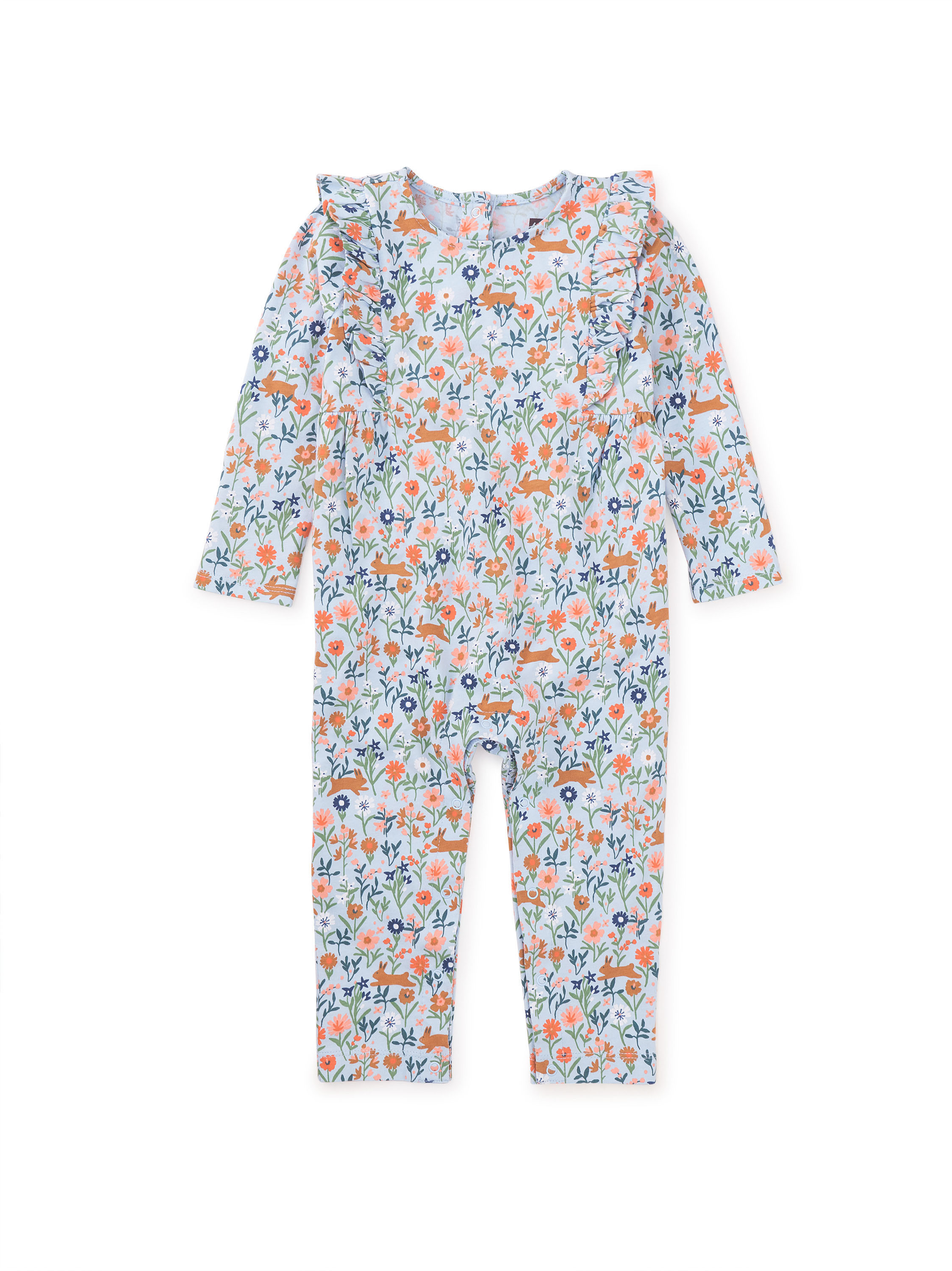 Ruffle Shoulder Baby Romper | Tea Collection