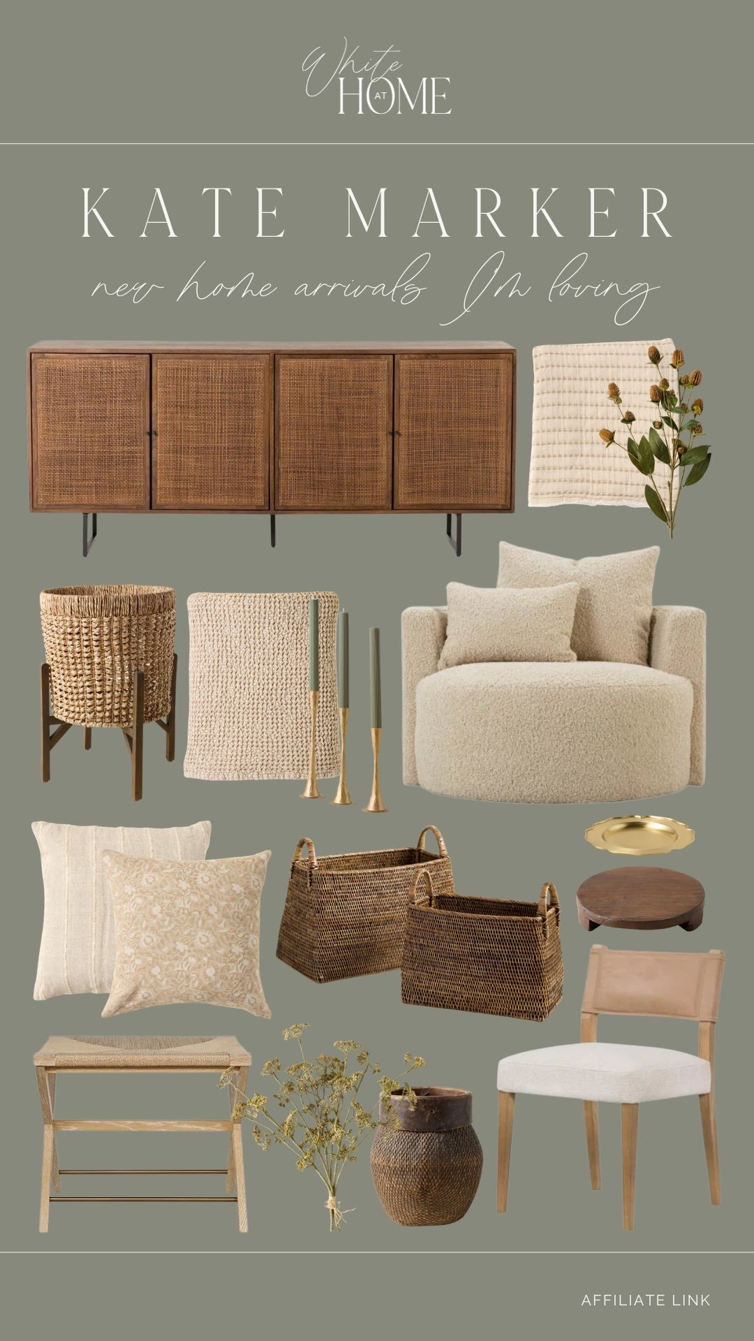 Kate Marker home finds and favorites! Functional storage, natural textures, terracotta tones for spring, and cozy layers for warmth. Love these new arrivals! 

#LTKHome