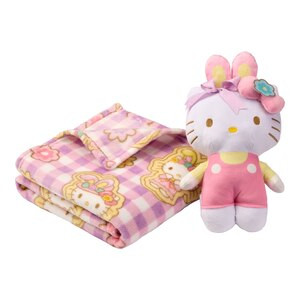 Hello Kitty Flower Gingham Throw & Pillow Set, 40 x 50 in | CVS Health