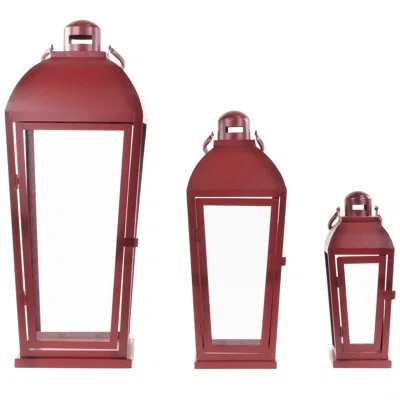 Red Antique Style Candle Lanterns | Wayfair North America