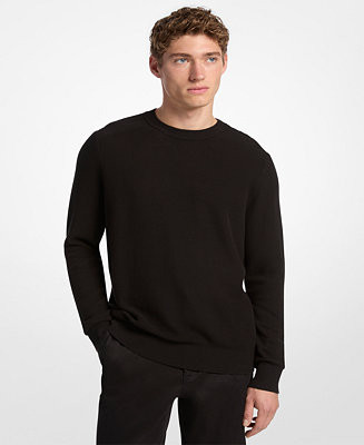 Men's Mouline Textured Crewneck Sweater | Macy's