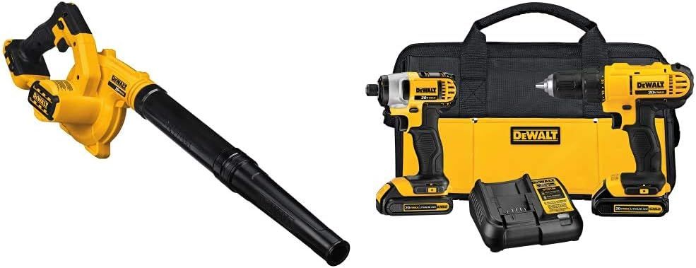 DEWALT 20V MAX Blower for Jobsite, Compact, Tool Only (DCE100B) with DEWALT 20V MAX Cordless Dril... | Amazon (US)