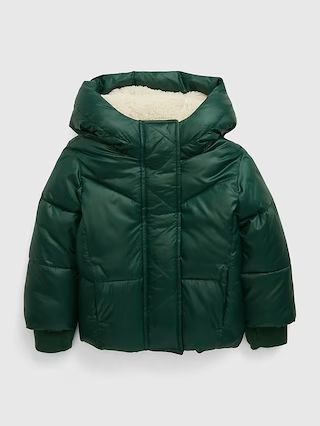Toddler Sherpa-Lined Puffer Jacket | Gap (US)