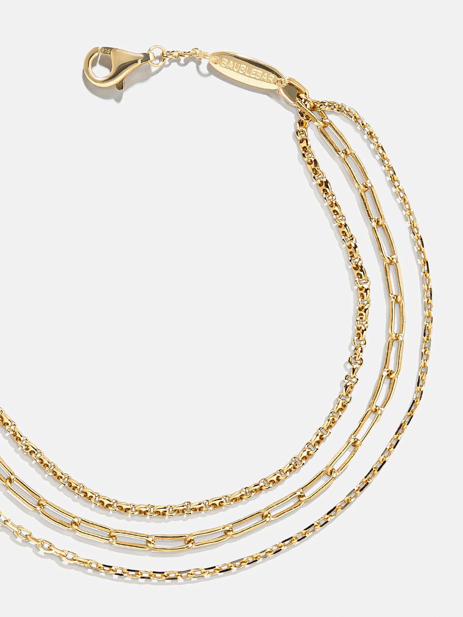 Ana 18K Gold Layered Bracelet - Gold/Pavé | BaubleBar