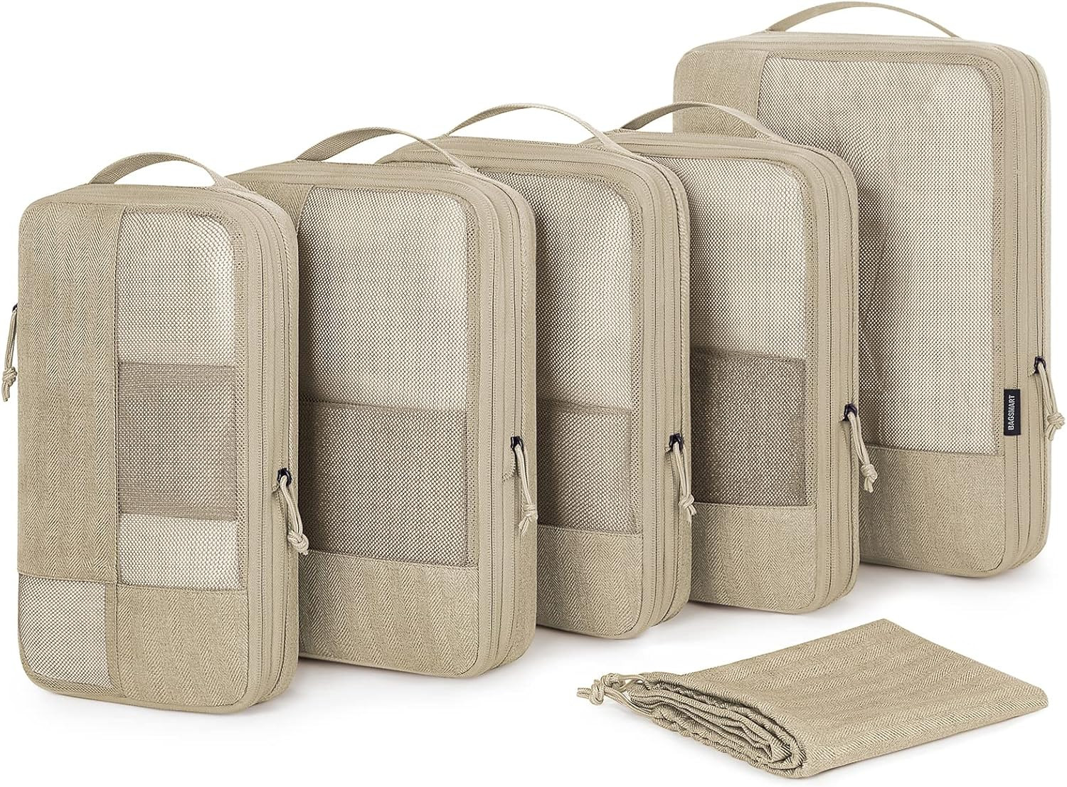 BAGSMART Compression Packing Cubes for Suitcase, 6 Set Travel Packing Cubes for Luggage, Compress... | Amazon (US)