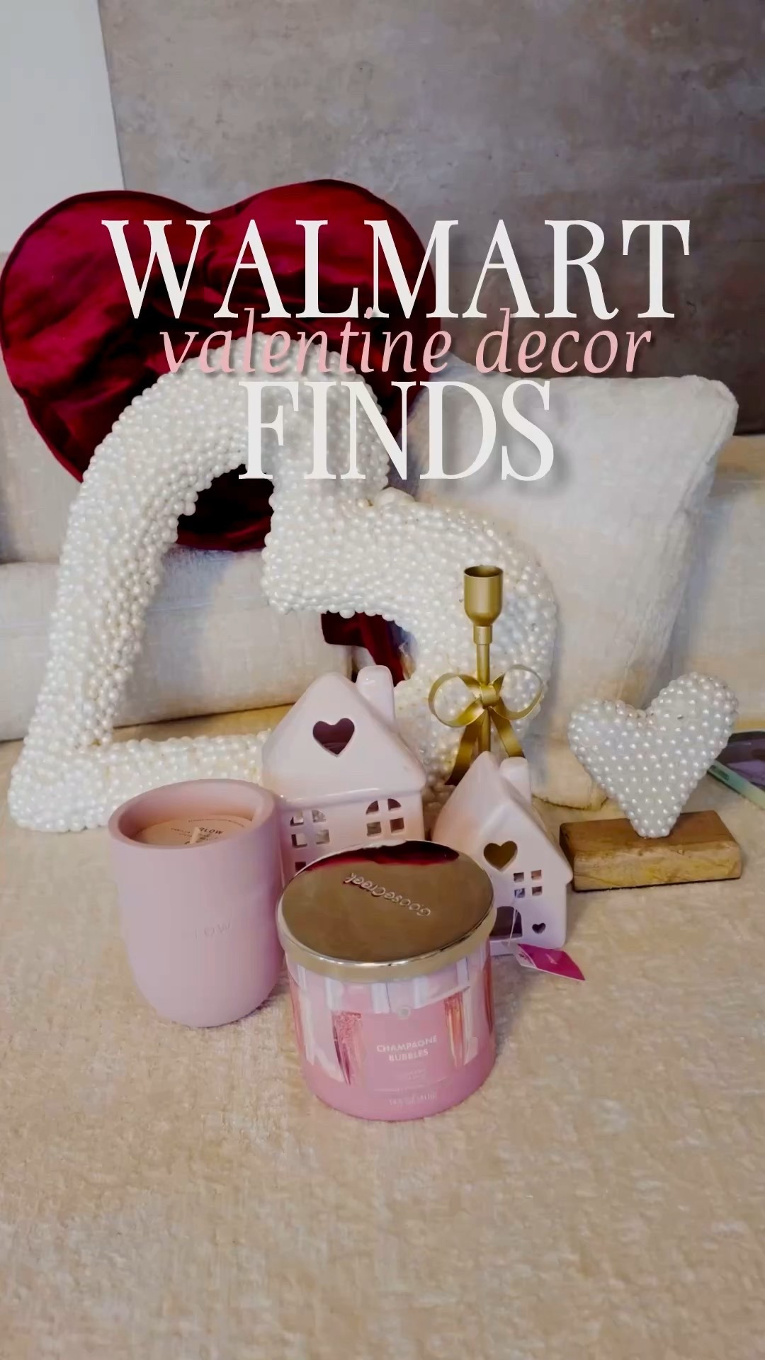 Minimal valentine decor from Walmart “so demure"