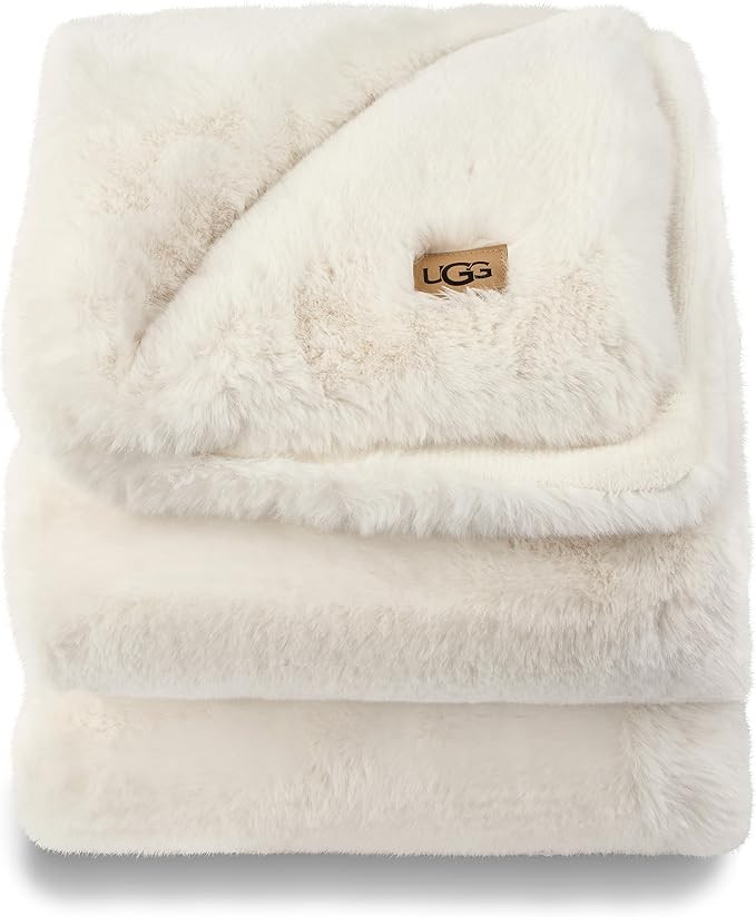 UGG 16796 Euphoria Plush Faux Fur Reversible Throw Blanket for Couch or Bed Luxury Hotel Style Ma... | Amazon (US)