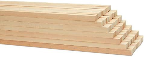 Square Wood Dowel Rod 12" x 1/2" Pack of 25 Square Wooden Dowel Sticks for Crafts and DIY Birch H... | Amazon (US)