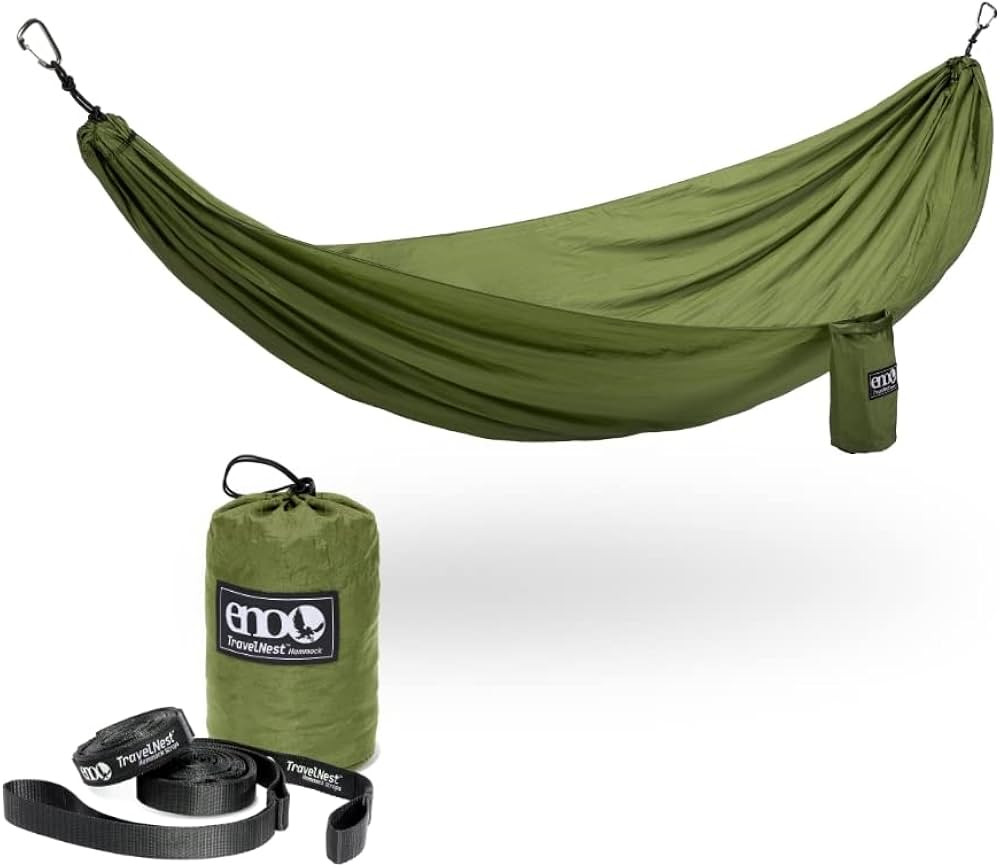 ENO TravelNest Hammock & Straps Combo - Portable Hammock with Straps & Stainless Steel Carabiners... | Amazon (US)