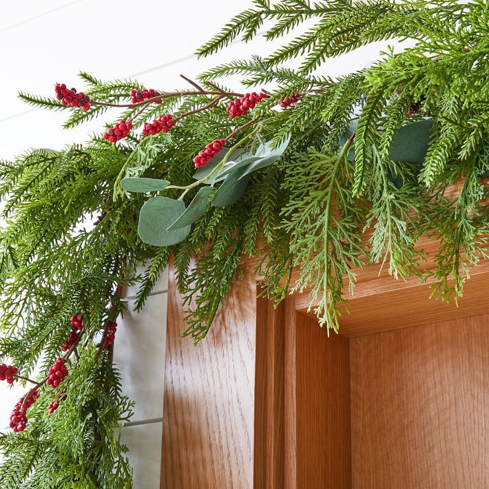 Faux Cypress Mixed Berry & Pine Wreath & Garland | West Elm (US)