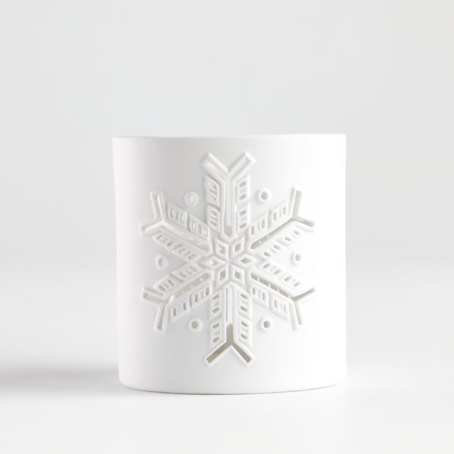 Flurry Ceramic Tealight Candle Holder | Crate & Barrel