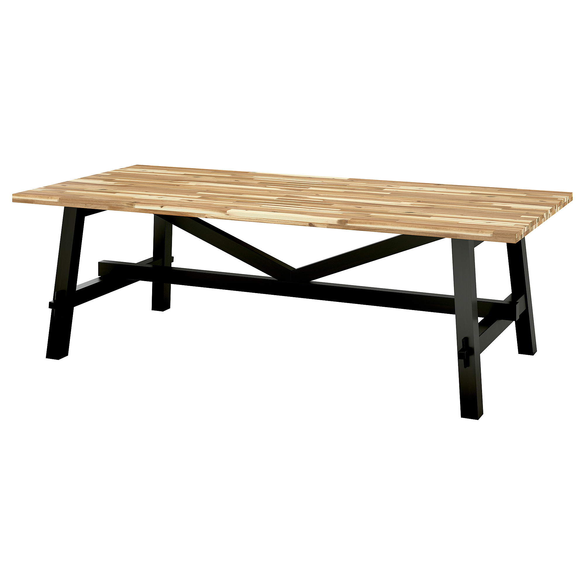 SKOGSTA Dining table, acacia/black, 92 1/2x39 3/8 " | IKEA US