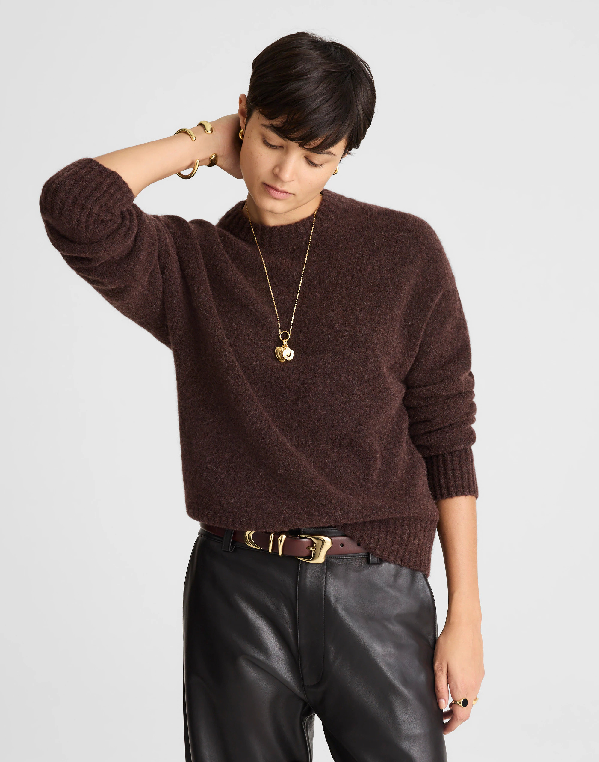 CloudSoft Drop-Shoulder Crewneck Sweater | Madewell