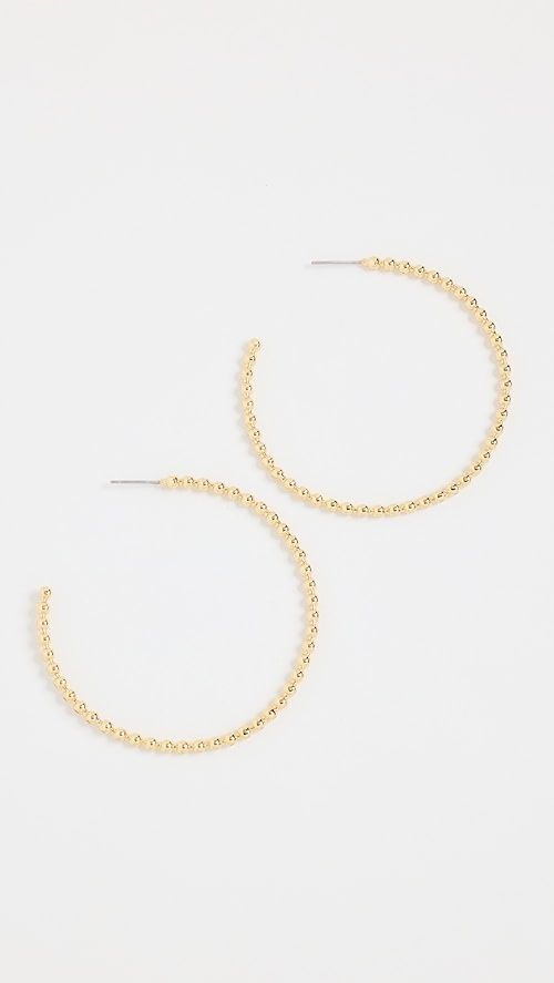 Pave Ball Chain Hoops | Shopbop
