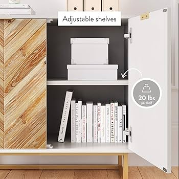 Nathan James Enloe Modern Storage, Free Standing Accent Cabinet with Doors in a Rustic Fir Wood F... | Amazon (US)