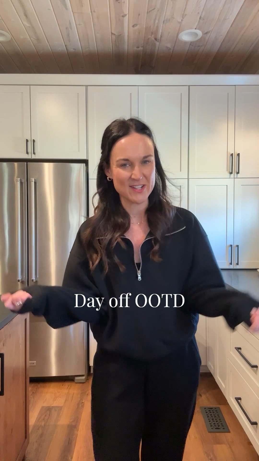 Day off OOTD 💋
It gives Spanx for sure without the price tag. I’ve wore this one on repeat 🔁 
Runs tts, comes in a ton of color options and styles (wide leg pants/crew neck)

#LTKmomlife #LTKSaleAlert #LTKootd