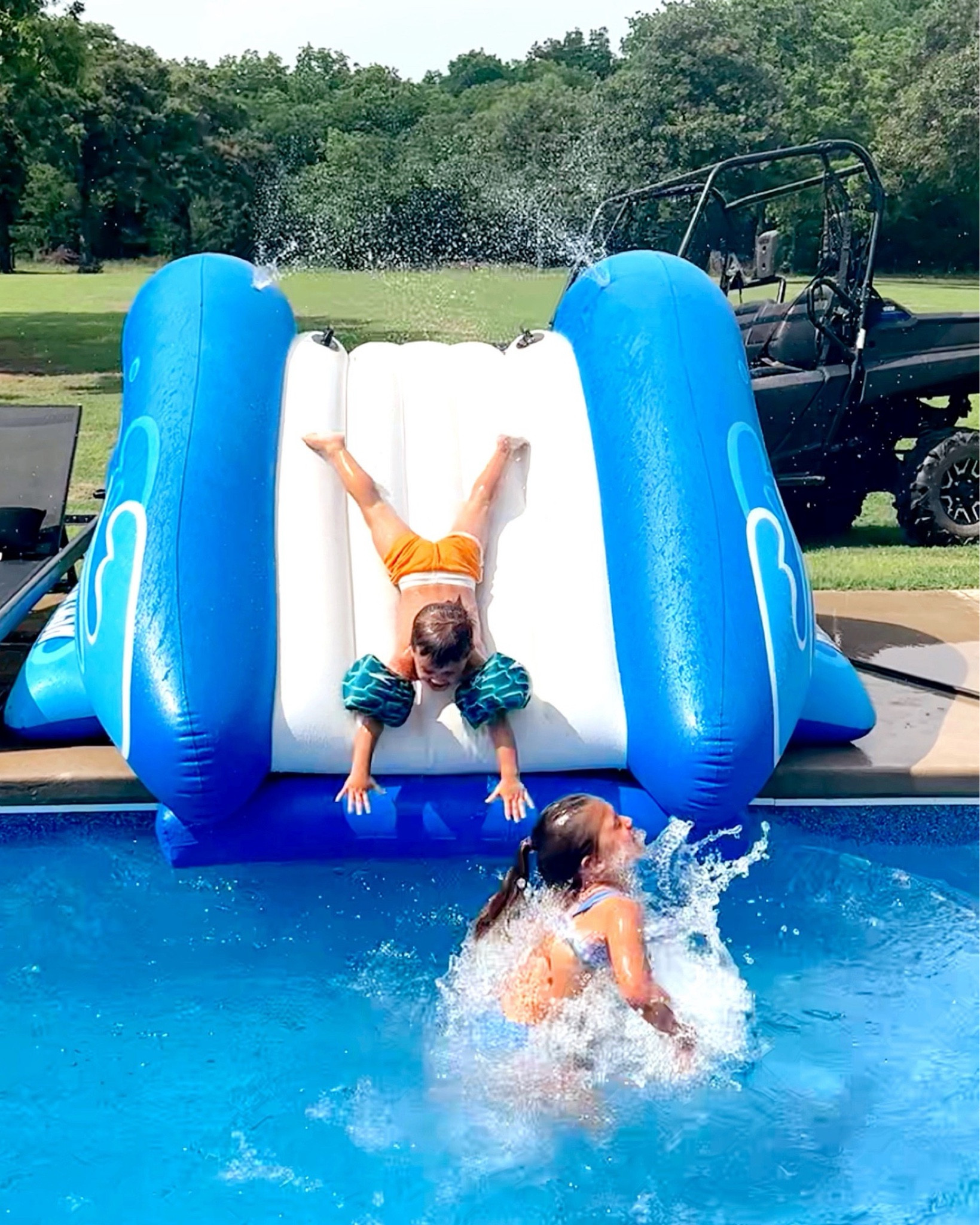 Pool slide pool toys floaters 

#LTKSwim #LTKActive #LTKSeasonal
