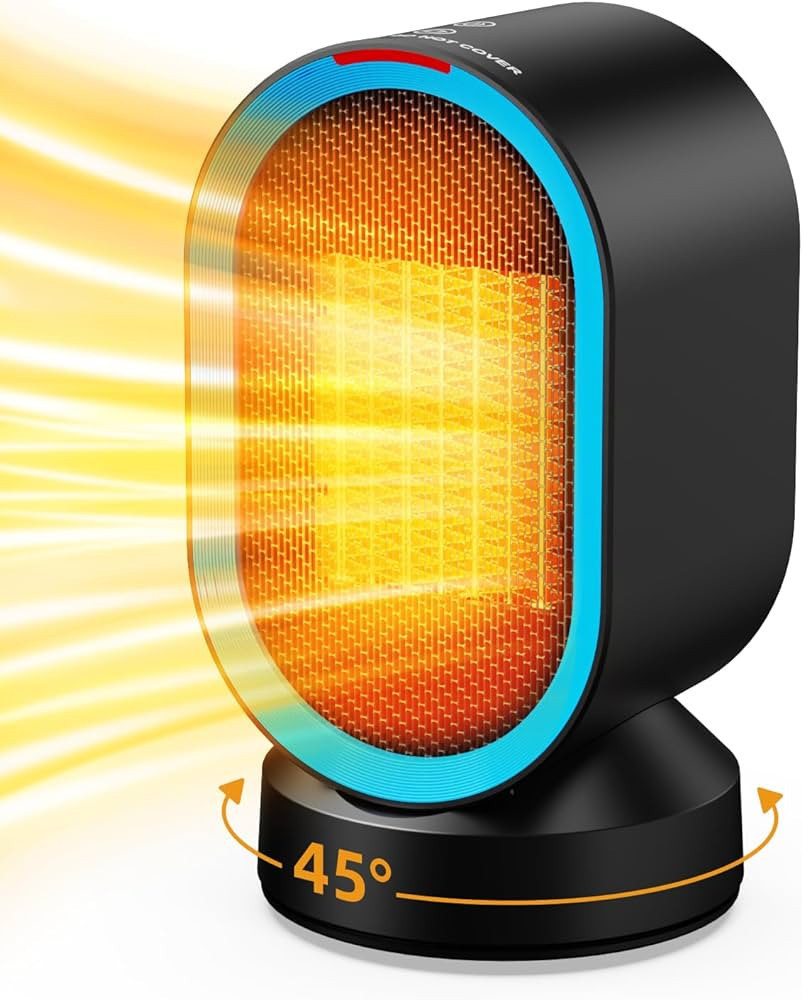 TABYIK Space Heater Indoor, Portable Heater 45° Oscillating Fast Electric Heater with 7 Safety P... | Amazon (US)