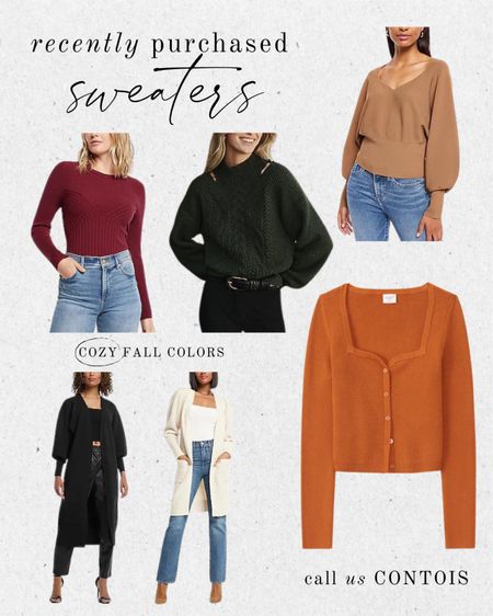 Cozy fall sweaters I recently purchased and can’t wait to cuddle up in 🥰🍁

| neutral sweaters, cardigans, long sweaters, duster sweaters, pouf sleeve sweater, belted sweater, cropped sweater, oversized sweater, fall wardrobe, fall outfits |  

#LTKunder50 #LTKSeasonal #LTKfit