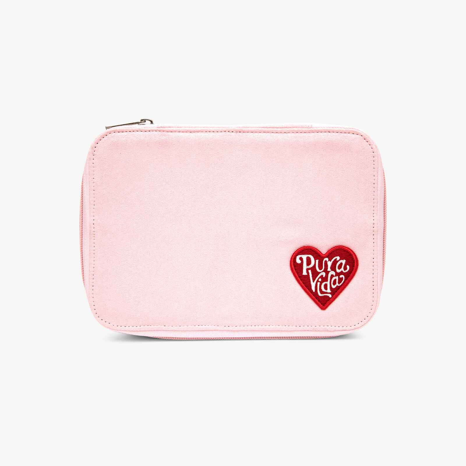 Large Pink Velvet Jewelry Case | Pura Vida Bracelets