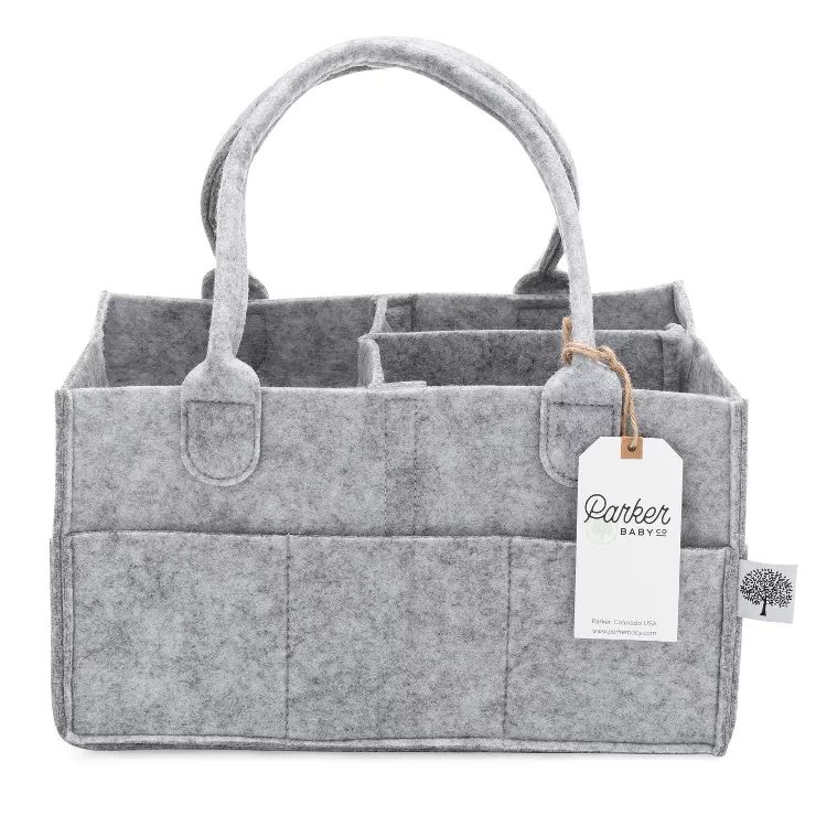 Parker Baby Co. Felt Diaper Caddy Regular - Gray | Target