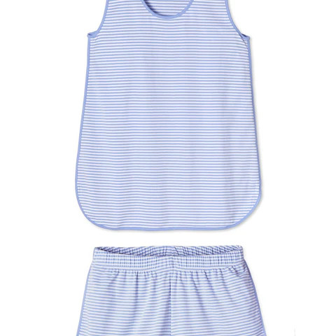 Pima Tank-Short Set in Hydrangea | Lake Pajamas