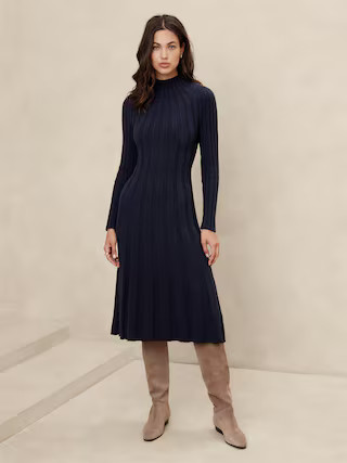 Ribbed Midi Sweater Dress | Banana Republic Factory