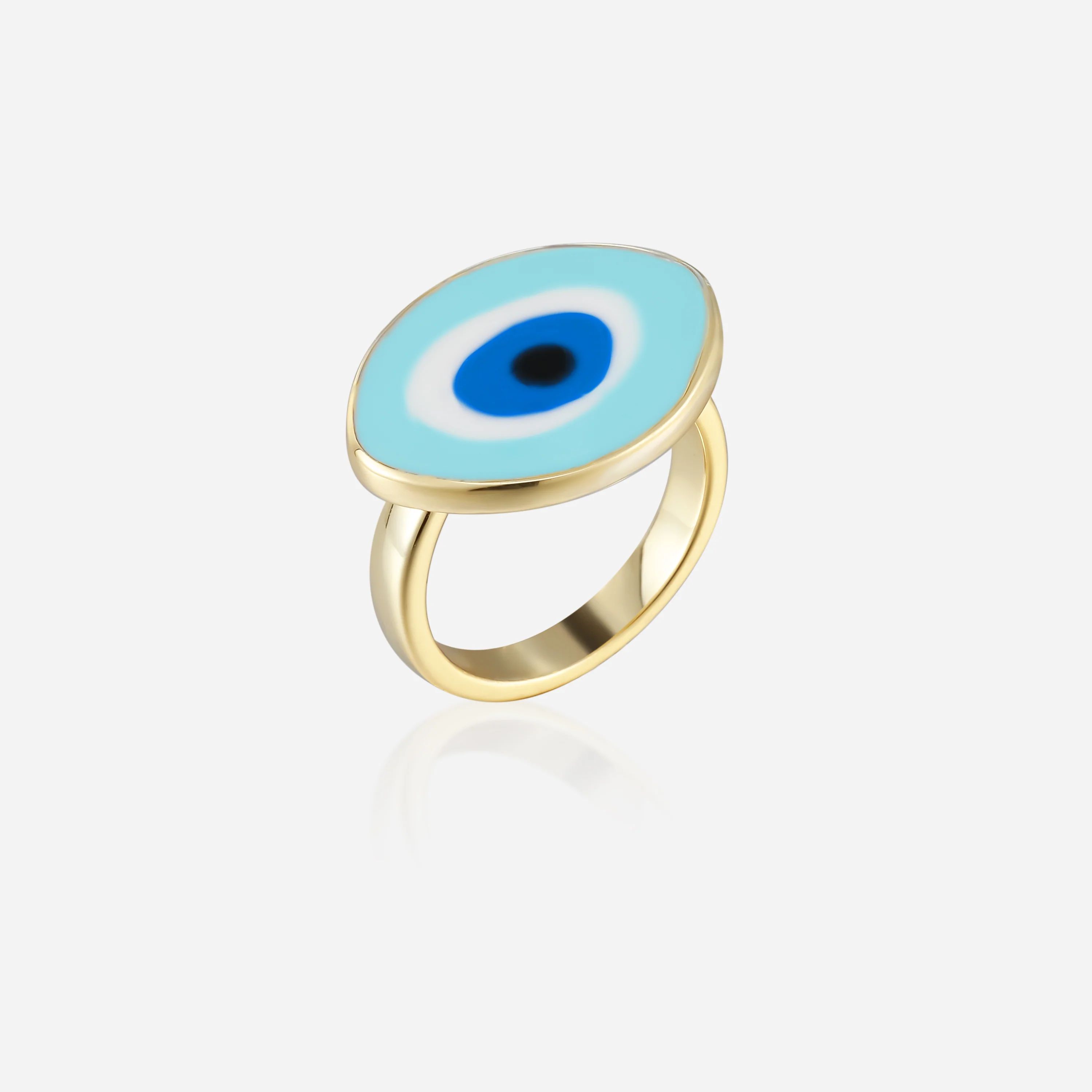 BWC Blue Evil Eye Ring | Victoria Emerson