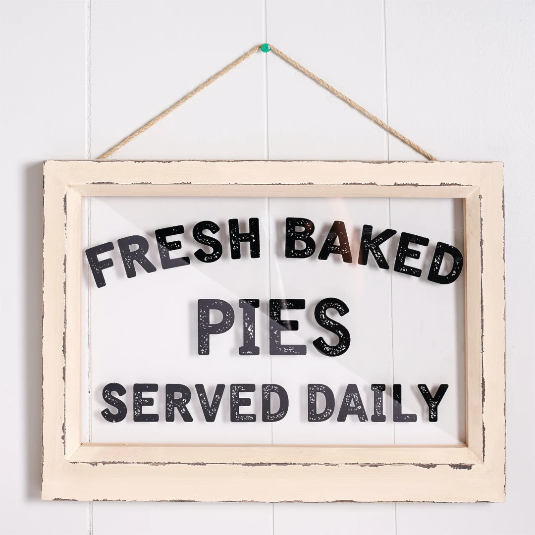 Fresh Baked Pies Served Daily Wood Kitchen Sign, Farmhouse Country Wall Decor Rustic Wooden Kitch... | Etsy (US)