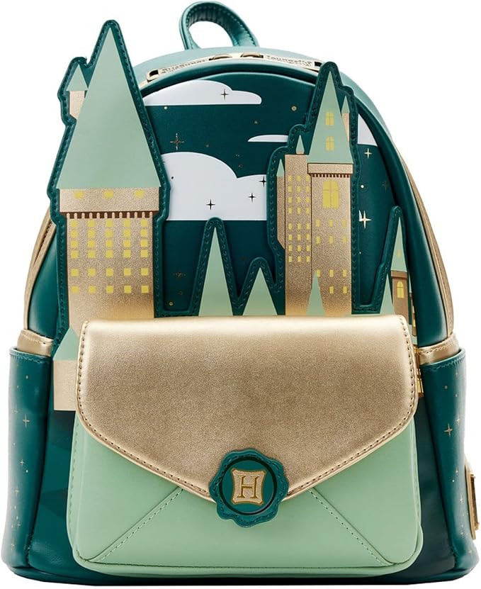 Loungefly Harry Potter Golden Hogwarts Castle Mini Backpack | Amazon (US)