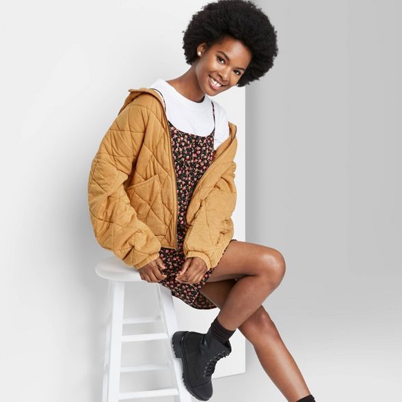 Women's Hooded Quilted Jacket - Wild Fable™ | Target