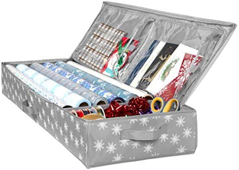 Wrapping Paper Storage Container – Fits up to 27 Rolls 1 3/8” Diam. - Underbed Gift Wrap Orga... | Amazon (US)
