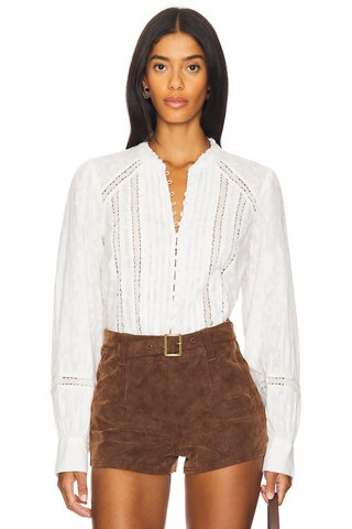 Free People Annabelle Blouse in Optic White from Revolve.com | Revolve Clothing (Global)
