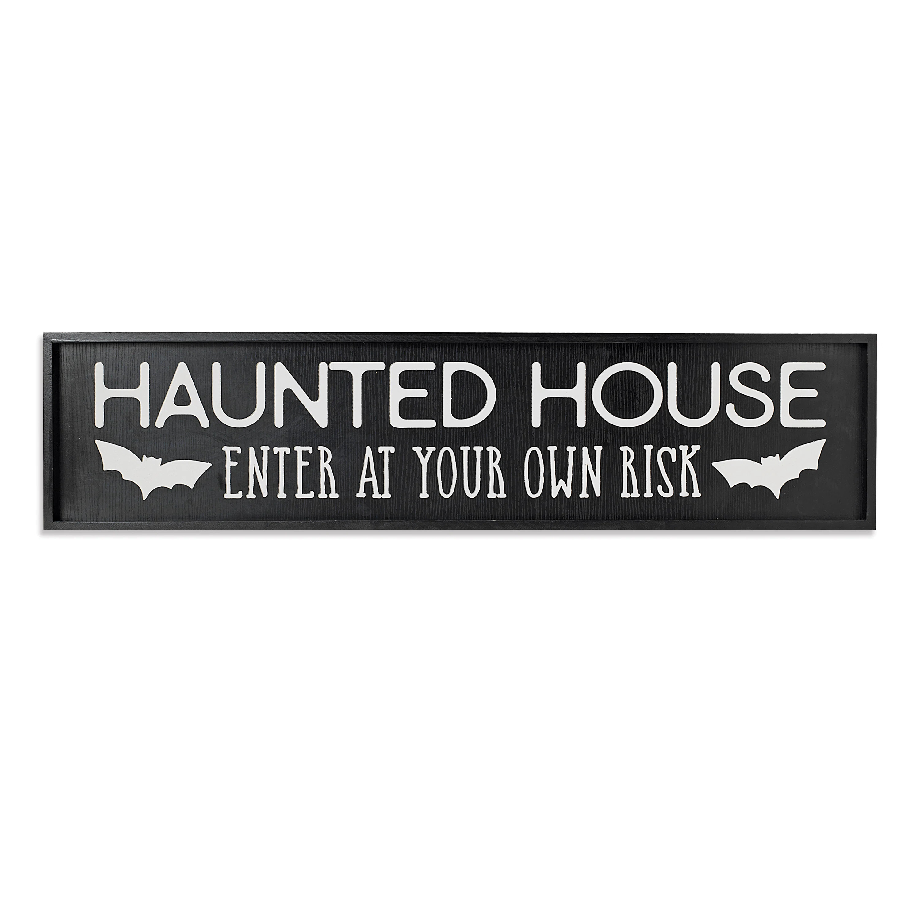The Holiday Aisle® 48 In. Wood Halloween Engraved Wall Sign | Wayfair | Wayfair North America